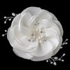 Flower Bridal Wedding Hair Clip w/ Freshwater & Rhinestone Accent Bridal Wedding Hair Clip 12