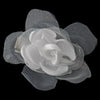 * Petite Organza & Matte Satin Flower Bridal Wedding Hair Clip 2628