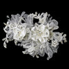 * Crystal, Rhinestone, Lace & Organza Flower Bridal Wedding Hair Clip 2717