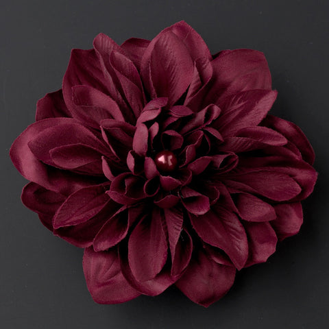 * Striking Maroon Flower Bridal Wedding Hair Clip or Bridal Wedding Hair Clip Bridal Wedding Brooch 402