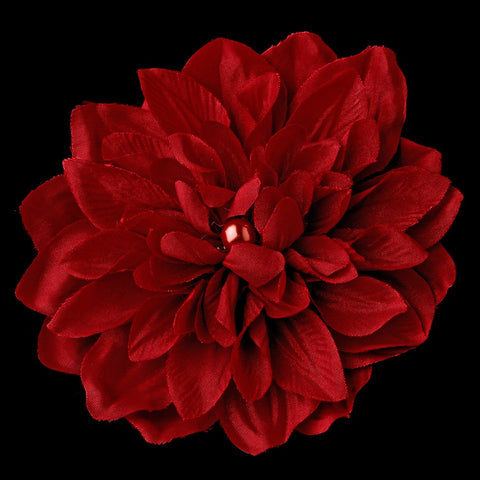 * Elegant Bridal Wedding Red Flower Bridal Wedding Hair Clip or Bridal Wedding Hair Clip Bridal Wedding Brooch Dahlia for Wedding Day Up Do - Bridal Wedding Hair Clip 402