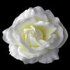 Classic Medium Diamond White Rose on Alligator Bridal Wedding Hair Clip 403