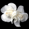 * Realistic Looking Twin Gardenia Flower Bridal Wedding Hair Clip 410