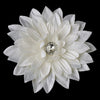 Diamond White Starburst Dahlia Flower Bridal Wedding Hair Clip with Bridal Wedding Hair Clip Bridal Wedding Brooch - Bridal Wedding Hair Clip 422