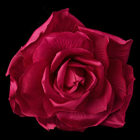 * Fuchsia Flower Bridal Wedding Hair Clip with Bridal Wedding Brooch Pin 428