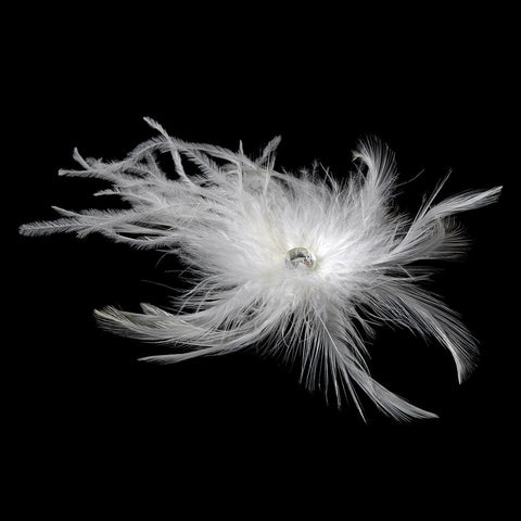 * Light Ivory Bridal Wedding Feather Bridal Wedding Hair Fascinator Bridal Wedding Hair Clip 440 wit Bridal Wedding Brooch Pin