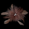 Cafe Brown Feather Fascinator Bridal Wedding Hair Clip or Bridal Wedding Hair Clip Bridal Wedding Brooch 442 ( Many Colors )