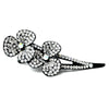 Clear AB Crystals & Clear Rhinestones on Black Claw Bridal Wedding Hair Clip 464
