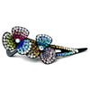 * Rainbow Crystals Mixed with Clear Aurora Borealis Crystals Clip 464