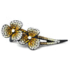 * Topaz Mix on Black Claw Bridal Wedding Hair Clip 464