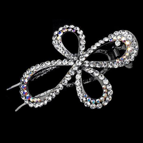 * Black Clear AB Bridal Wedding Hair Clip 467
