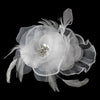 * Floral Rhinestone Bridal Wedding Feather Fascinator Bridal Wedding Hair Clip 475