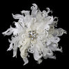 * Crystal & Rhinestone Feather Flower Bridal Wedding Hair Clip 5287