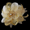* Gold Feather Bridal Wedding Fascinator Bridal Wedding Brooch Bridal Wedding Hair Clip 8106