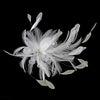* Extravagant Ivory Feather Fascinator Bridal Wedding Hair Clip 8986