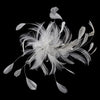* Extravagant Ivory Feather Fascinator Bridal Wedding Hair Clip 8986