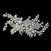 Silver Freshwater Pearl Leaf Vine Bridal Wedding Hair Clip 9503