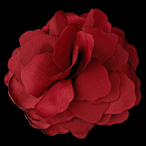 * Beautiful Burgundy Flower Bridal Wedding Hair Clip 9941