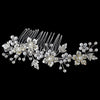 Rhinestone & Pearl Bridal Wedding Hair Comb 039
