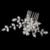 Floral Vine Crystal Bridal Wedding Hair Comb 11145 with Bridal Wedding Brooch Converter