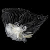 * High Fashion Russian Birdcage Bridal Wedding Veil with Feathers & Austrian Crystals on Bridal Wedding Hair Comb 1136