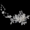 Floral Lace Vine Bridal Wedding Hair Comb with Pearls & Crystals 4187