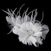 * Beautiful Feather Fascinator Bridal Wedding Flower Bridal Wedding Hair Clip or Bridal Wedding Hair Comb 441 White or Ivory
