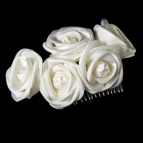 Charming Ivory Flower Bridal Wedding Hair Comb 4647