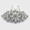 Rhodium Silver Rhinestone Vintage Bridal Wedding Hair Comb 48