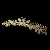 * Gold Floral Bridal Wedding Hair Comb 6059