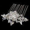 Petite Silver Bridal Wedding Tiara Bridal Wedding Hair Comb w/ Clear Rhinestones & Austrian Crystals 6287