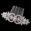 Rhinestone & Freshwater Pearl Bridal Wedding Hair Comb 652 Rhodium or Gold