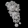 Vintage Silver Clear Rhinestone Bridal Wedding Hair Comb 6546