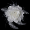 Elegant Bridal Wedding Flower with Feathers Bridal Wedding Hair Accent Bridal Wedding Hair Comb 7024 White, Ivory or Black