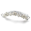* Elegant Crystal & Pearl Bridal Wedding Hair Comb 7818
