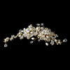Stunning Gold & Pearl Bridal Wedding Side Bridal Wedding Hair Comb 7822 Gold