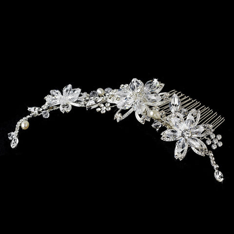 Elegant Crystal Couture Bridal Wedding Side Bridal Wedding Hair Comb 7826