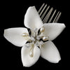Starfish Orchid Style Bridal Wedding Hair Comb with Crystals Bridal Wedding Hair Comb 8130