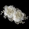 Twin Rose Bridal Wedding Hair Comb 8322