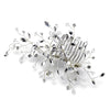 Elegant Rhinestone & Swarovski Crystal Floral Spray Bridal Wedding Hair Comb 8323