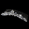 * Silver Princess Rhinestone & Pearl Bridal Wedding Tiara Bridal Wedding Hair Comb 8394