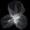 Feather Rhinestone Couture Fascinator & Birdcage Bridal Wedding Veil Bridal Wedding Hair Comb 8415