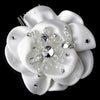 * Glamorous Bridal Wedding Flower White or Ivory Bridal Wedding Hair Comb w/ Clear Rhinestones 8416