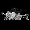 Flower Rhinestone Crystal Glamour Bridal Wedding Hair Comb 8417