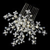 Elegant Ivory Crystal Pearl Flower Bridal Wedding Hair Comb - Bridal Wedding Hair Comb 8430