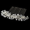 Versatile Silver White Pearl & Swarovski Crystal Bridal Wedding Hair Comb/Bridal Wedding Brooch 8839