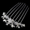 Alluring Silver Bridal Wedding Hair Comb w/ Rhinestones & Swarovski Crystals 8875