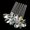 * Silver Clear Bridal Wedding Hair Comb 8880