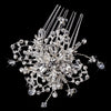 * Silver Clear Bridal Wedding Hair Comb 907