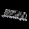 Silver Clear Crystal Bead Bridal Wedding Hair Comb 9660